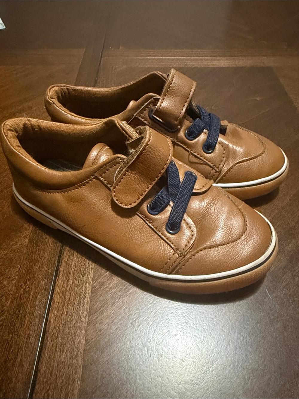 Cat & Jack Brown Sneakers with Navy Accents